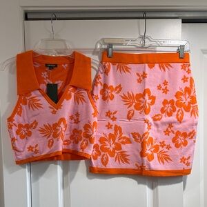 Wild Fable Orange and Pink Knit Set